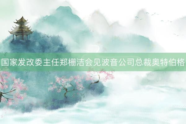 国家发改委主任郑栅洁会见波音公司总裁奥特伯格