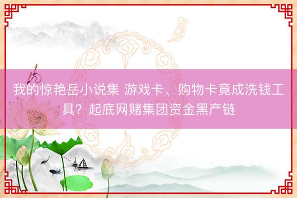 我的惊艳岳小说集 游戏卡、购物卡竟成洗钱工具?起底网赌集团资金黑产链