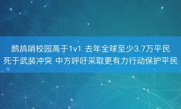 鹧鸪哨校园高干1v1 去年全球至少3.7万平民死于武装冲突 中方呼吁采取更有力行动保护平民