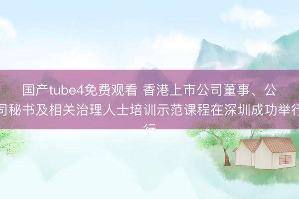 国产tube4免费观看 香港上市公司董事、公司秘书及相关治理人士培训示范课程在深圳成功举行
