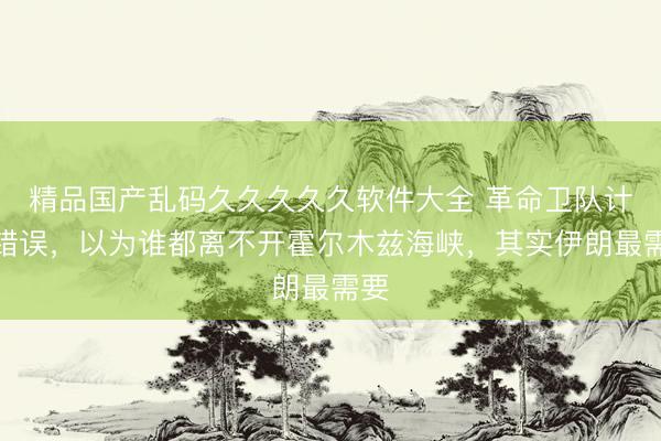 精品国产乱码久久久久久软件大全 革命卫队计算错误，以为谁都离不开霍尔木兹海峡，其实伊朗最需要