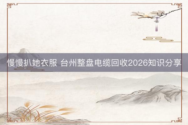 慢慢扒她衣服 台州整盘电缆回收2026知识分享