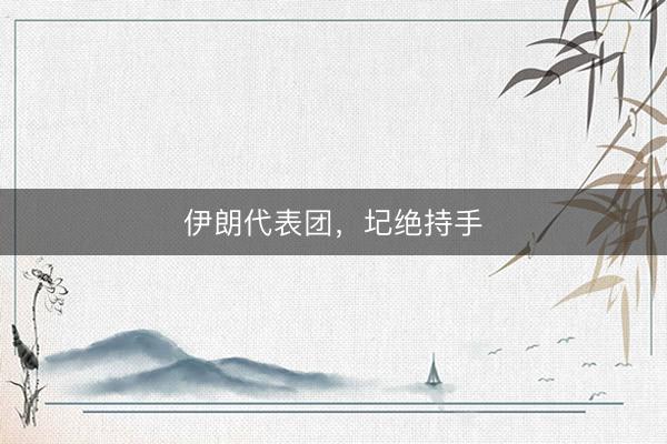 伊朗代表团，圮绝持手